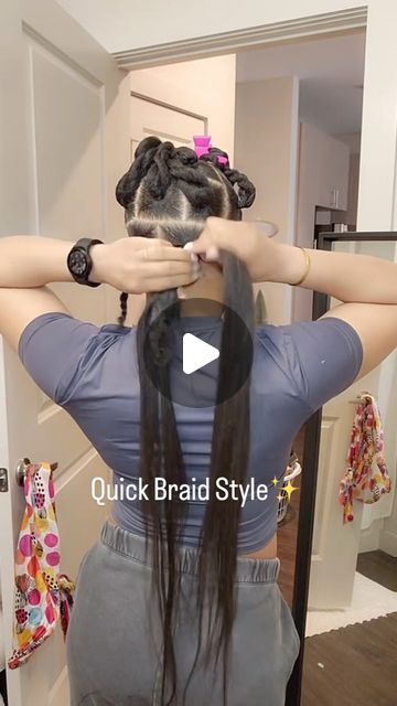 Simple Braids To Do On Yourself, Simple Protective Hairstyles Black Women, Quick Easy Styles With Braiding Hair, Quick Protective Hairstyles Black Women, How To Add In Hair To Braids, Side French Braid Hairstyles, Easy Jumbo Box Braids, Medium Single Braids, Easy Diy Braids For Black Women