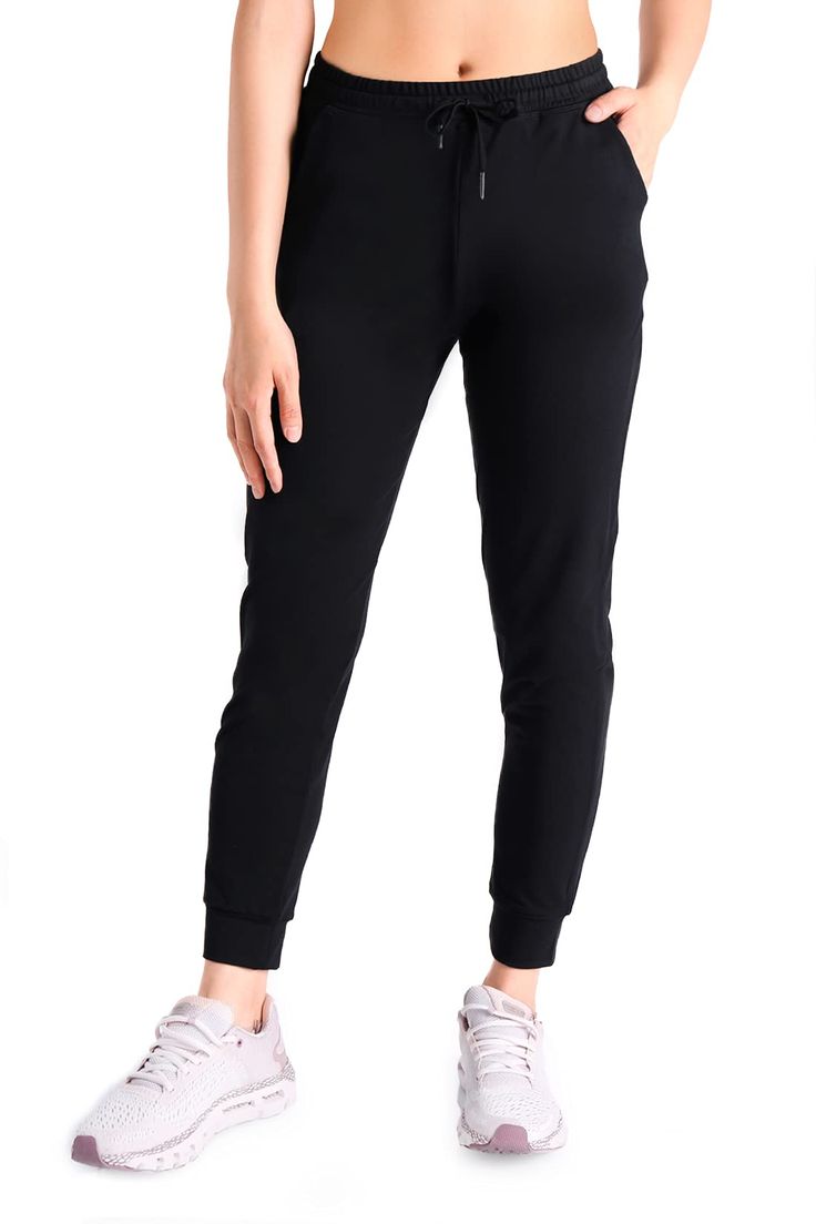 PRICES MAY VARY. 92% Polyester / 8% Spandex. Anti-shrink, moisture-wicking, wrinkle-free and quick dry fabric keep you breezy and don't rub your skin. Ligthtweight and soft fabric offer you great comfort in spring and summer Petite (25" inseam) fits women 5'-5'4". Regular (28" inseam) fits women 5'5"-5'8". Tall (31" inseam) fits women 5'9"-5'11". Extra Tall (34" inseam) fits women 6' and above Slash side pockets for storing essentials, keys, cards, cash and smartphone, etc. Comfortable waistband Travel Lounge, Lounge Sweatpants, Yoga Dress, Fits Women, Black Joggers, French Terry Fabric, Joggers Womens, Tall Women, Active Women