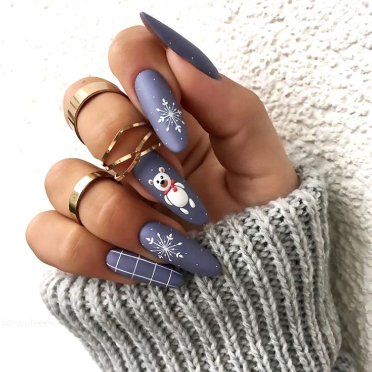 Christmas Nails That Are Not Red, Colorful Christmas Nails Acrylic, Classy Christmas Acrylic Nails, Blue Christmas Nails Stiletto, Winter Themed Acrylic Nails, Seasonal Nails Winter, Christmas Acrylic Nails Holiday Green, Snowflake Stiletto Nails, Simple Holiday Nails Coffin