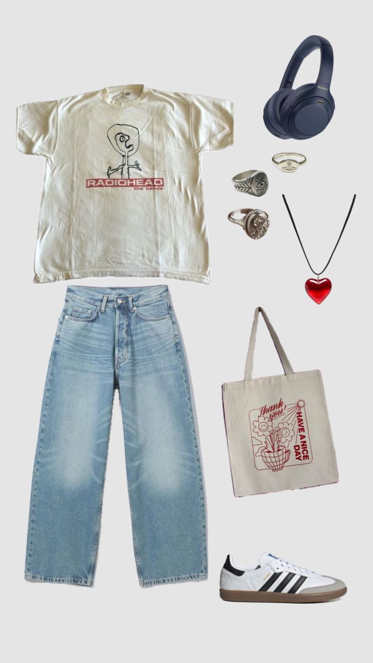 Radiohead Outfit, Radiohead, Back To School Outfits, Baggy Jeans, Fitness Inspo, Your Aesthetic, Connect With People, Creative Energy, Back To School