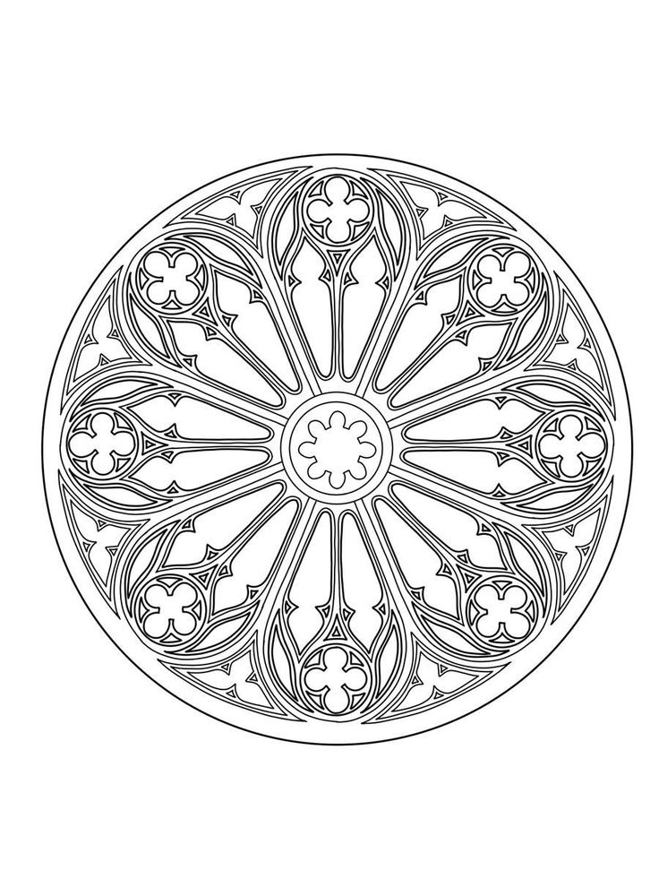 a circular design in black and white