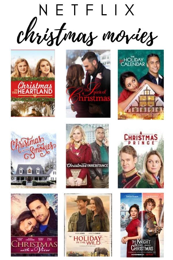 the netflix christmas movies are on display