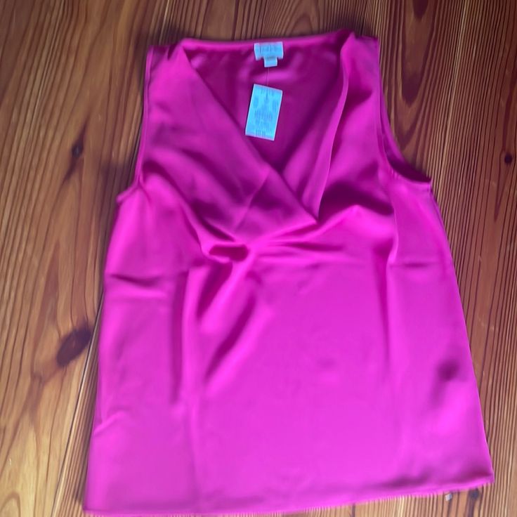 Pink Sleeveless Blouse Xxs Would Be Great With A Suit Or Dress Pants Could Dress Up Or Down New With Tags Pink Tank Top For Summer Workwear, Chic Pink Tank Vest, Pink Sleeveless Top For Work, Casual Sleeveless Camisole For Work, Pink Sleeveless Blouse, Be Great, Sleeveless Blouse, Dress Pants, Sleeveless Top