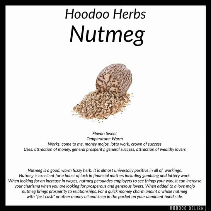 a poster describing the benefits of nutmeg