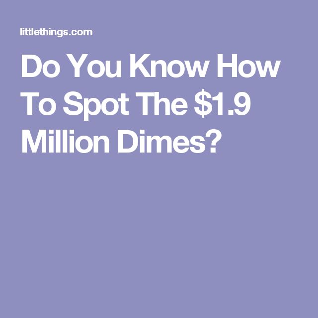 the words do you know how to spot the $ 1 million dines? on a purple