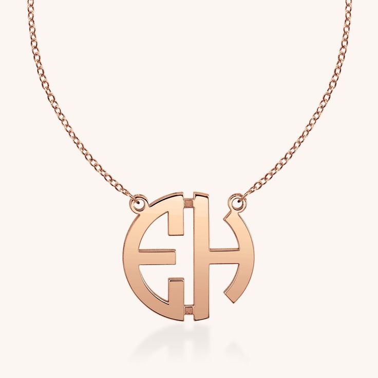 Precise lines, quintessential bold script, if ever a necklace commanded attention, it’s our best-selling (and Monya Heirloom) Michele Monogram. Classic Formal Name Necklace With Initials, Classic Sterling Silver Monogram Necklace, Classic Yellow Gold Monogram Necklace, Classic Monogram White Gold Necklace, Elegant Round Monogram Name Necklace, Luxury White Gold Monogram Necklace, Luxury Monogram White Gold Necklace, Classic Engraved Initial Necklace For Formal Events, Luxury Rose Gold Monogram Jewelry