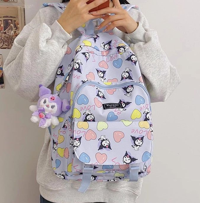 Cartoon Anime Backpack PN6495 ●Size:43*32*12 cm ●Material :nylon (Please allow 1-3cm differs due to manual measurement.As different computers display colors differently,the color of the actual may vary slightly from the above images.Thanks for your understanding.) ●About Shipping: We attach great importance to the orders of each customer and parcel delivery. 1.Processing time: 2-3 business days. 2.Shipping time: 10-15 business days to US, please allow 3-4 weeks shipping to other country.(Shipping times can be affected by variable customs clearance times or public holidays.) Kawaii Nylon Backpack For Daily Use, Harajuku Style Purple Backpack For Daily Use, Harajuku Style Purple Backpack For Everyday, Cute Nylon Backpack For Students, Cute Nylon Student Backpack, Casual Purple Backpack For Study, Kawaii Nylon Backpack For Back To School, Multicolor Nylon Student Bag, Cute Nylon Backpack For Study