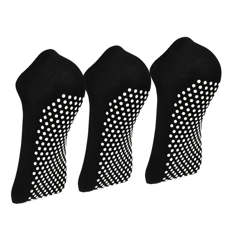 PRICES MAY VARY. NON SLIP DESIGN - Dot grippers on bottom of socks provide superb grip on slick surface such as wood floors,tile floors. Prevent falling or losing balance while walking or running. Protect You from Slipping Place: These Anti-skid socks are perfect for pregnant women, hospital patients, the aged people, etc. High Elasticity Socks: Women's grip socks fits women shoe sizes 10-13.Package includes 3 pairs of sticky socks. ALL PURPOSES IN ONE: Ideal for not only yoga, but also Pilates, Hospital Socks, Pilates Socks, Gym Gloves, Ballet Barre, Pilates Barre, Non Slip Socks, Heel Grips, Yoga Socks, Socks For Women