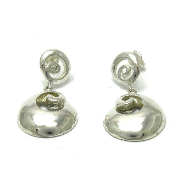 Sterling silver earrings 925/1000. Stamped 925. Approximate weight 6.4 grams. Dimensions 3.4x1.7cm. All our jewels are made from solid sterling silver 925/1000 and are carefully crafted by hand in our family workshop. We dispatch your orders in 5 working days, worldwide and the postage is $5. We ship registered priority mail. Please allow 5-7 working days for delivery in Europe and 10-15 working days outside Europe. For any questions - please do not hesitate to contact me! Hallmarked Sterling Silver Drop Plug Earrings, Sterling Silver Drop Clip-on Earrings For Anniversary, Sterling Silver Spiral Earrings For Formal Occasions, Sterling Silver Clip-on Hoop Earrings As Gift, Formal Sterling Silver Spiral Earrings, Silver Sterling Silver Clip-on Earrings For Anniversary, Sterling Silver Clip-on Earrings With Polished White Gold Finish, Elegant Sterling Silver Spiral Earrings, Sterling Silver Pierced Earrings For Anniversary