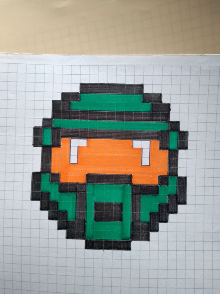 an image of a pixel art piece made to look like the teenage mutant from teenage squad