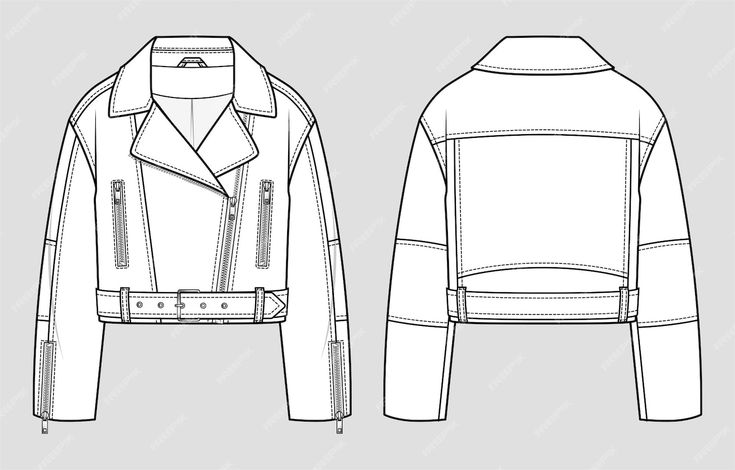 Biker Jacket Technical Drawing, Leather Jacket Flat Sketch, Biker Jacket Design, Leather Jacket Technical Drawing, How To Draw A Leather Jacket, Leather Jacket Sketch, Jacket Flat Sketch, Edgy Moodboard, Drawing Leather Jacket