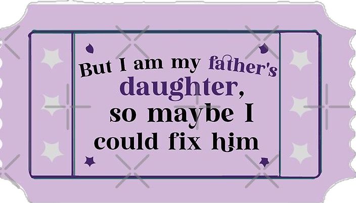 an image of a father's day card that says, but i am my father's daughter, so maybe i could fix him