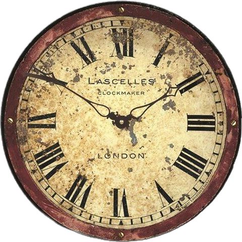 an old clock with roman numerals is shown on a white background and reads lasceles clockmaker london