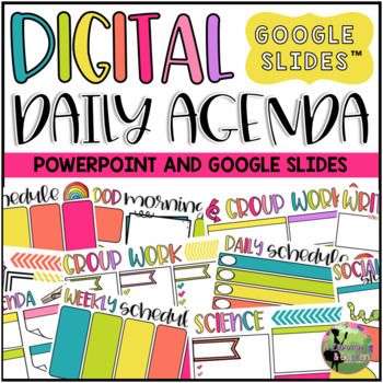 digital slides for daily agenda powerpoint and google slides