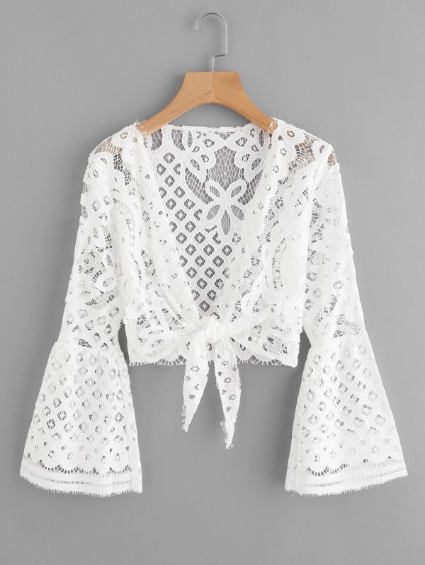 Net Top Design, Lace Front Top, Net Top, Women Blouses Fashion, Crop Top Outfits, Top Design, White Blouse, Teen Fashion Outfits, Blouse Styles