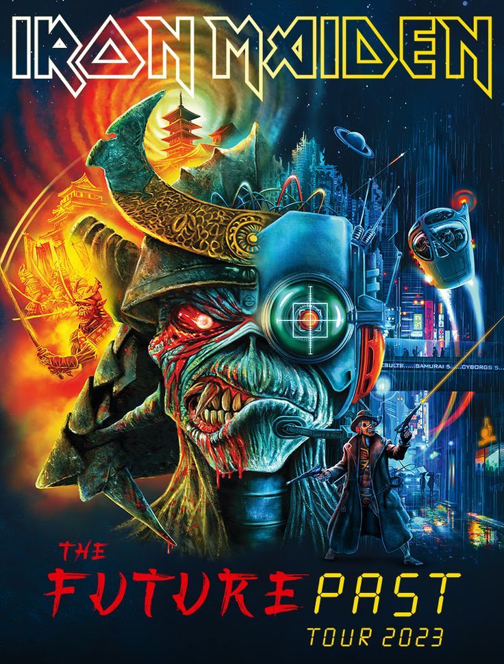 iron maiden's poster for the future past tour