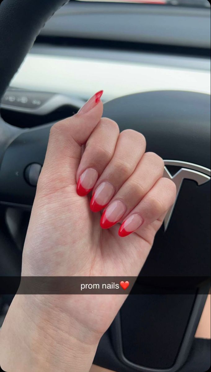 Nicole Laeno Nails, Morning Sunshine Quotes, French Fade Nails, Short Red Nails, Nicole Laeno, French Fade, Bow Nails, Good Morning Sunshine Quotes, Sunshine Quotes