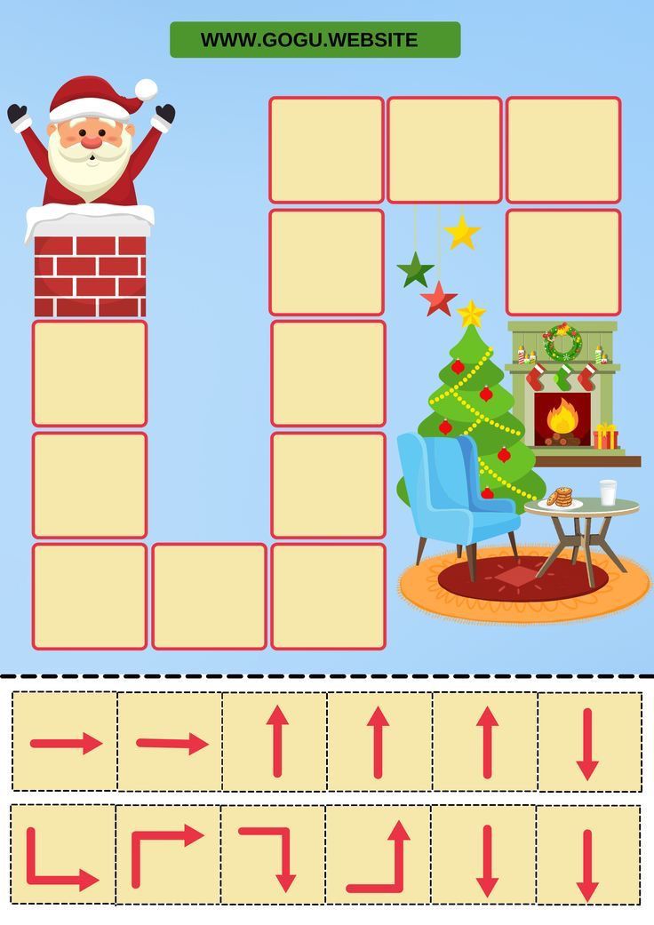 a christmas themed game with santa claus on the chimney and other items in front of it