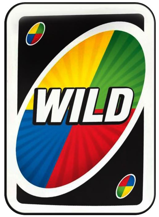 a black and white sign with the word wild in it's center, surrounded by multicolored circles