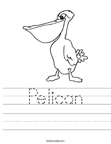 the letter f is for pelican worksheet with an image of a bird