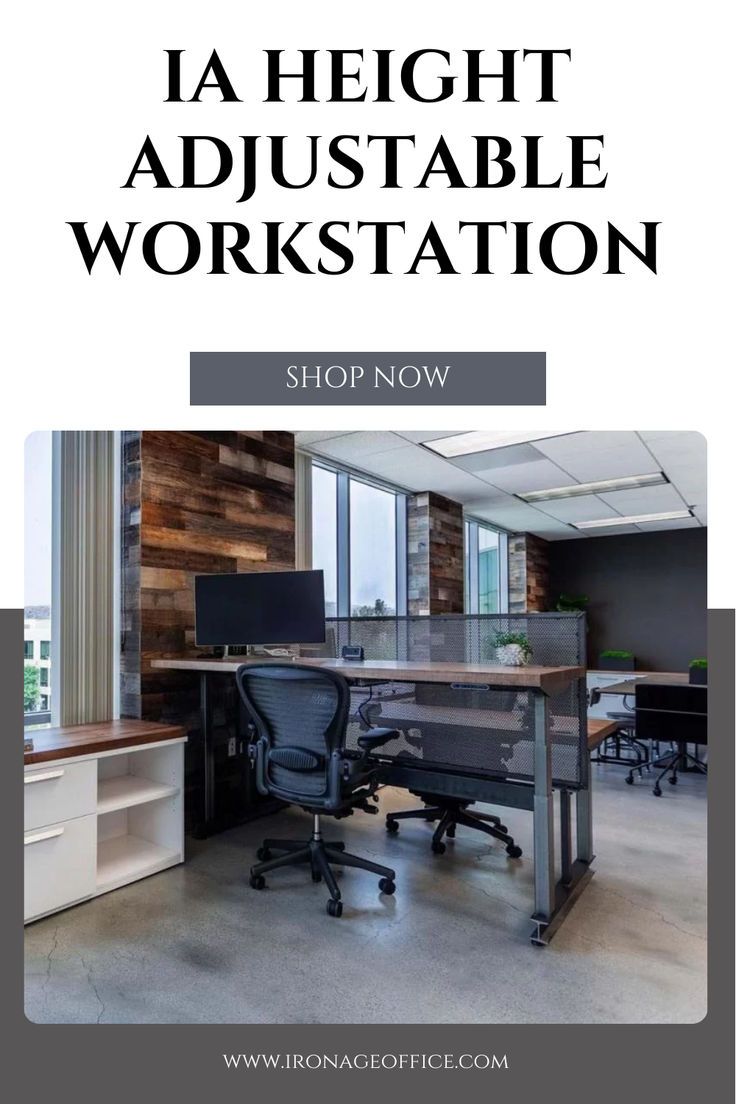 This modular workstation is a great addition to any office. This two person workstation allows for collaboration, but also allows employees the freedom to rise and lower their desk without disturbing their desk mate. It’s also quiet enough that you won’t bother anyone around you. Product comes with a built in trough compartment to hold power-strips and allow you to add power to unit on site. #workstation #workspace #homeoffice #officeinspiration #workspacegoals #officefurniture #furniture Workstations Design, To Unit, Height Adjustable Workstation, Modular Workstations, Iron Age, Office Inspiration, The Freedom, Height Adjustable, Office Furniture