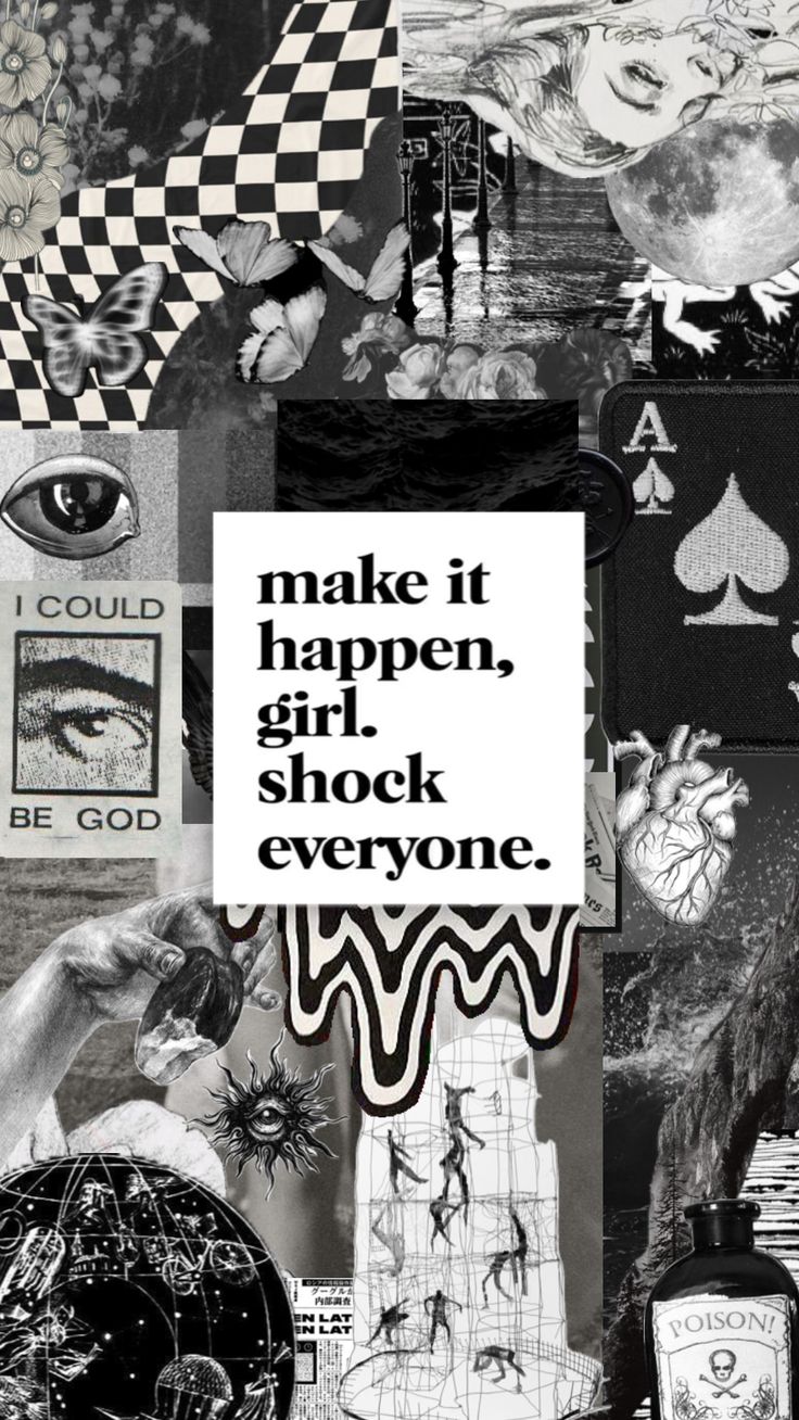 Make it happen girl. Shock everyone #wallpaper #quote #wallpaperquotes #black #blackaesthetic #blackaesthetic Make It Happen Wallpaper Aesthetic, Make It Happen Shock Everyone Wallpaper, Make It Happen Girl Shock Everyone, Shock Everyone Quote, Make It Happen Wallpaper, Atheistic Wallpaper, Make It Happen Shock Everyone, Shock Everyone, Wallpaper Quote