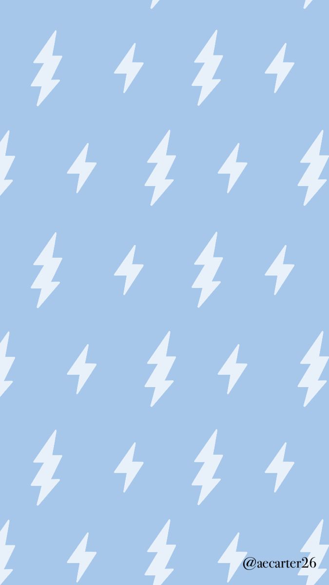 a blue background with white lightnings on it