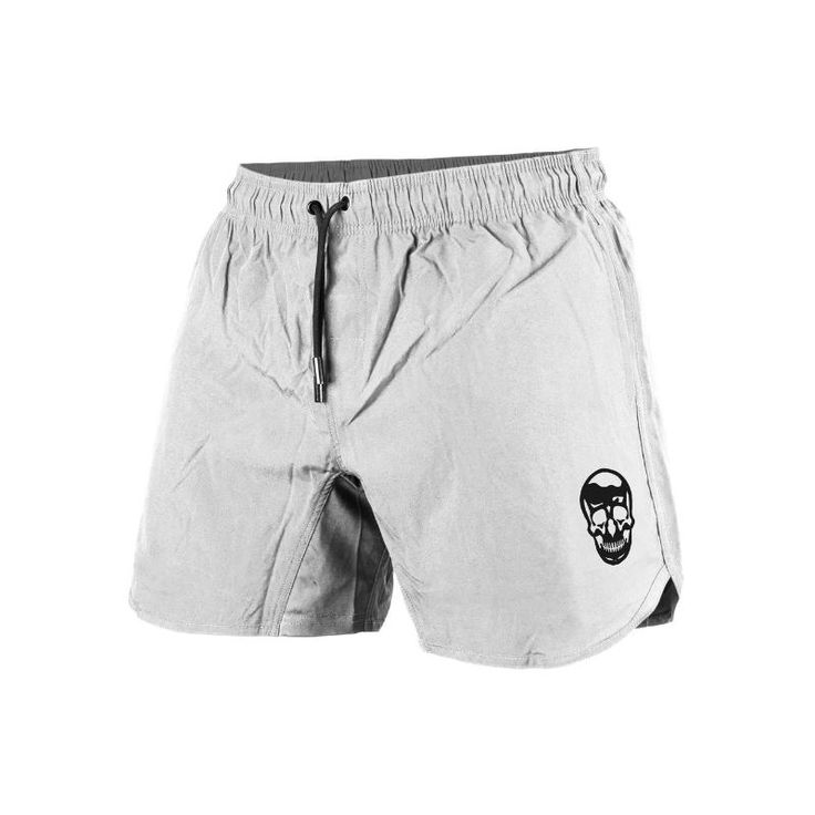 a white shorts with a skull on the side