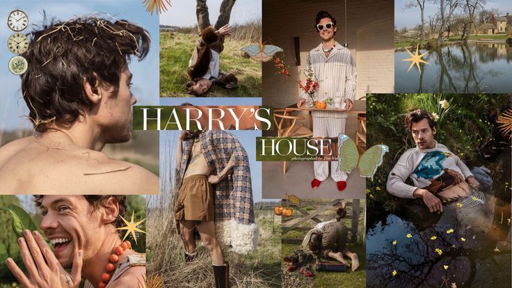 a collage of harry potter pictures and photos with the words harry's house on them