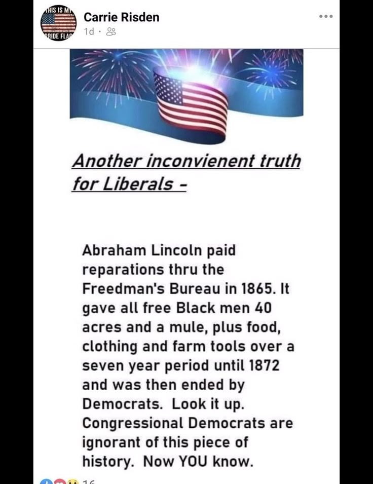 an email message from abraham lincoln that reads, another inconvenient truth for liberais