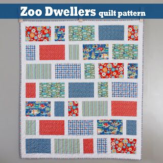 the book cover for zoo dwellers quilt pattern