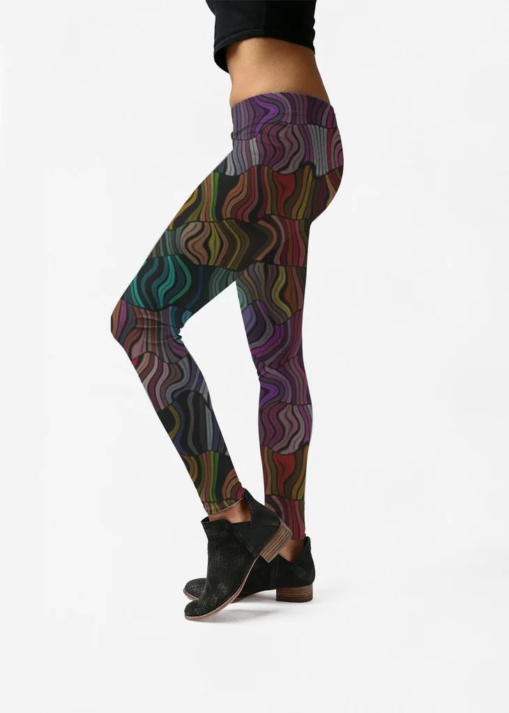 Poetic rythym - Leggings by Christy Leigh Casual Full Length 4-way Stretch Leggings, Casual Full Length Leggings With 4-way Stretch, Casual 4-way Stretch Elastane Leggings, Casual Stretch Leggings For Pilates, Full Length Tights For Pilates In Fall, Casual Mid-rise Leggings For Pilates, Casual Tight Yoga Pants For Pilates, Fall Pilates Full-length Tights, Fall Full Length Leggings For Pilates