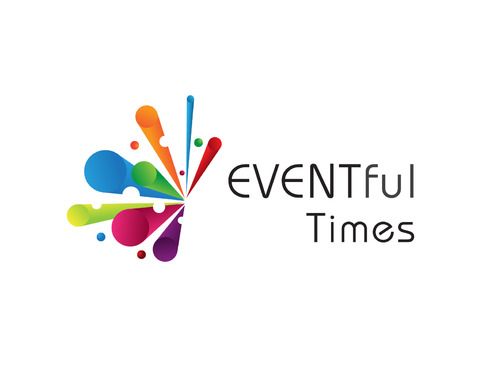 the event times logo with colorful paint splattered on it's side and an arrow