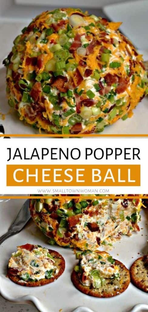 jalapeno popper cheese ball recipe on a plate