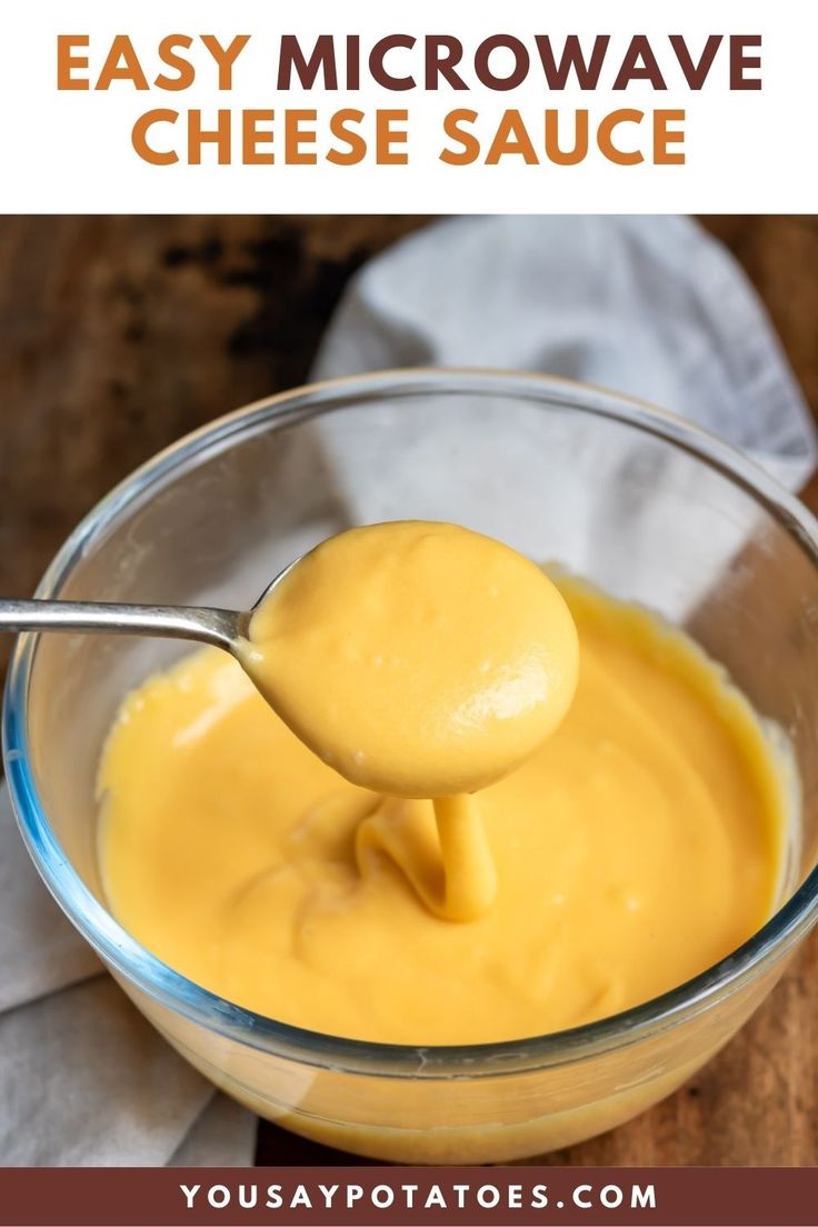 Spoon in a bowl of microwave cheese sauce. Homemade Velveeta Cheese Sauce, Easy Nacho Cheese Sauce Velveeta, Melt Cheese On Stove, How To Melt Cheese On Stove, How To Melt Velveeta Cheese, Small Batch Cheese Sauce, Homemade Cheese Whiz, Cheese Whiz Dip, Homemade Cheese Sauce For Macaroni