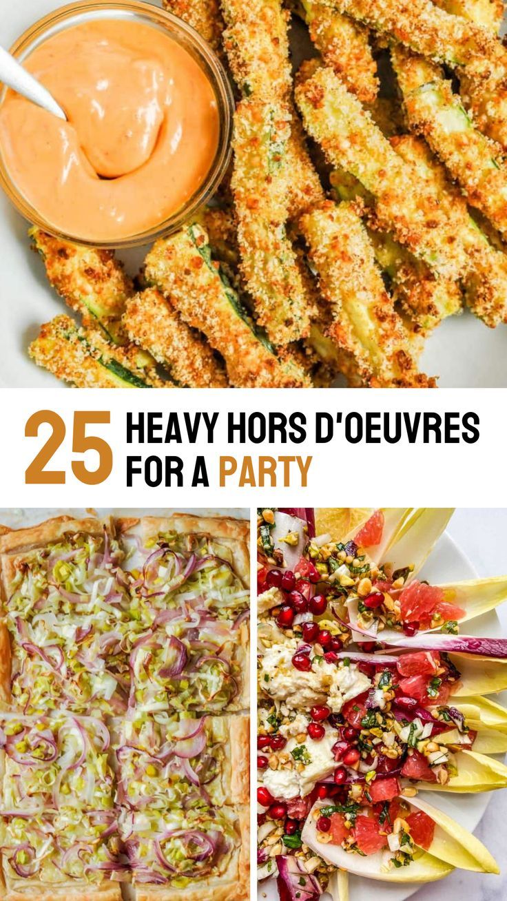 Heavy appetizers graphic. Easy Heavy Appetizers, Holiday Cocktail Party Appetizers, Cocktail Food Appetizers, Fancy Party Appetizers, Fun Easy Appetizers, Italian Appetizers Party, Appetizer Party Menu, Party Main Dish, Party Food Menu