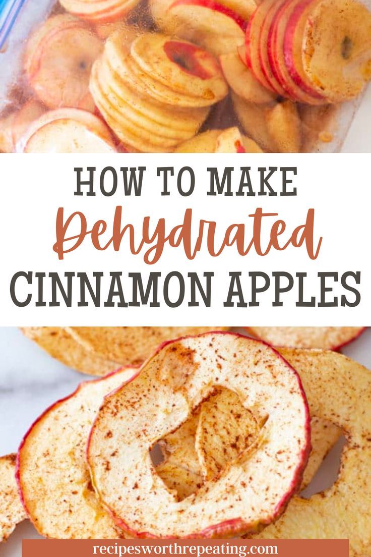 how to make pedydrated cinnamon apples with text overlay that reads, how to make pedydraated cinnamon apples