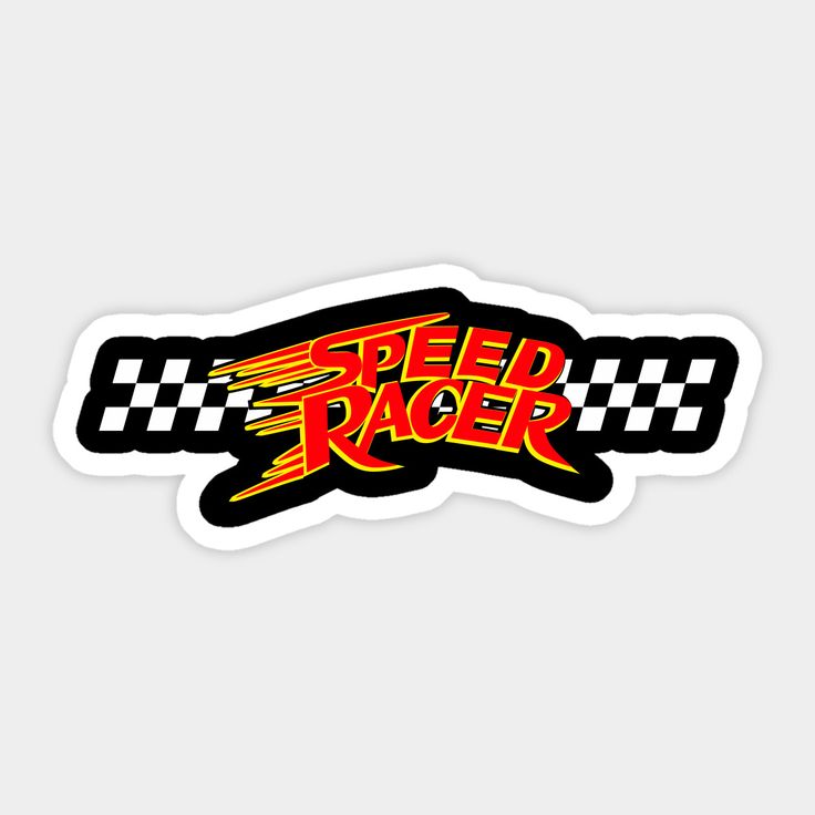 the speed racer logo sticker is shown