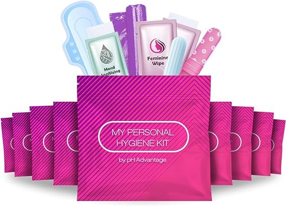 Convenience on The Go | Period Kit Pack for Travelling, Tweens & Teenagers or just When You’re Out | Individually Wrapped Feminine Hygiene Product Menstrual Kit, Period Starter Kit, First Period Kits, Feminine Wipes, Period Kit, Exfoliating Body Wash, Maxi Pad, Hand Wipes, Sanitary Napkin