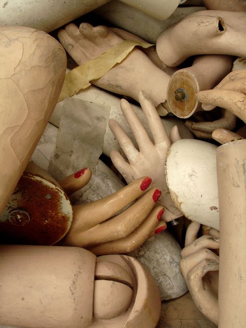 many different types of handmade objects are piled up in a pile on top of each other