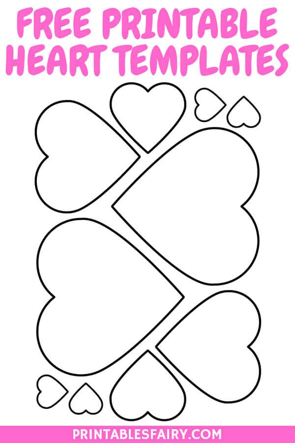 free printable heart templates for valentine's day with the text, free printable