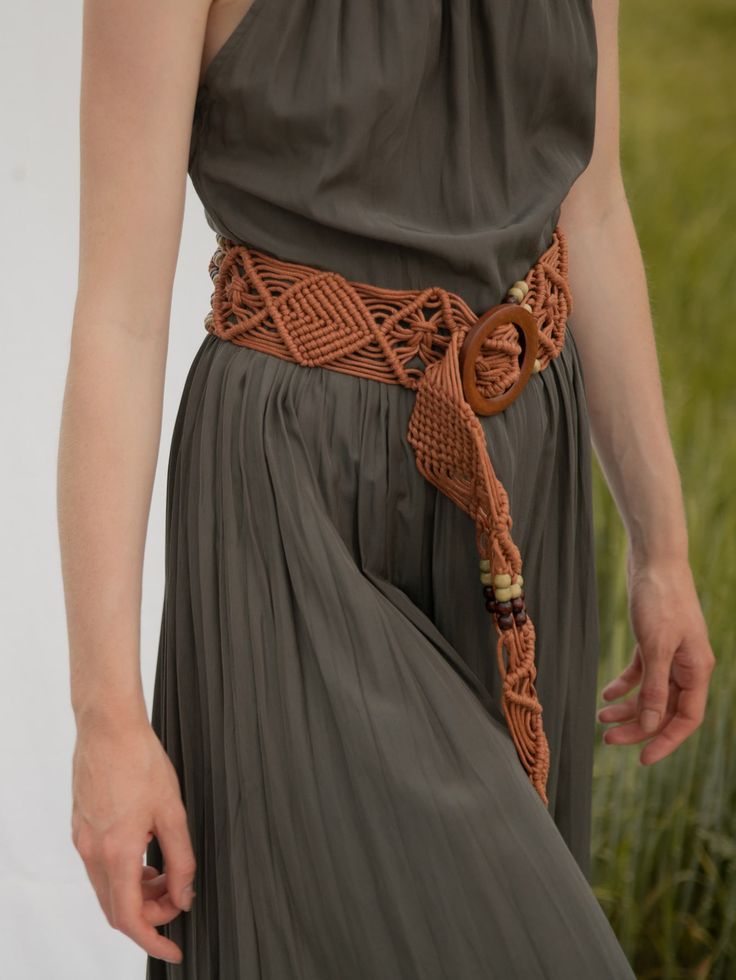 Brown Boho   Canvas  Woven Belts    Women Accessories Macrame Clothes, Lace Jeans, Boho Belts, Crochet Handbag, Handmade Belts, Cloth Belt, Wide Leather Belt, Belt Style, Woven Belt