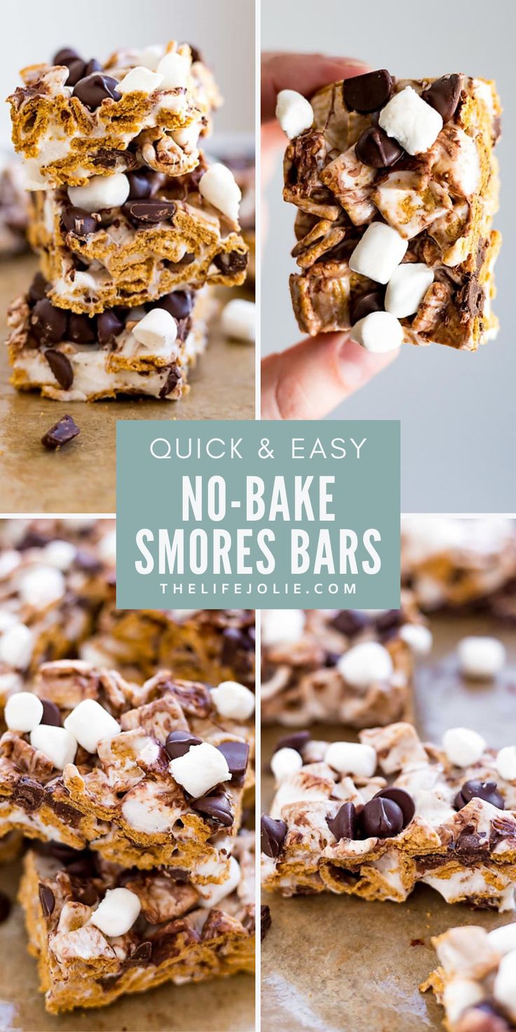 quick and easy no - bake s'mores bars