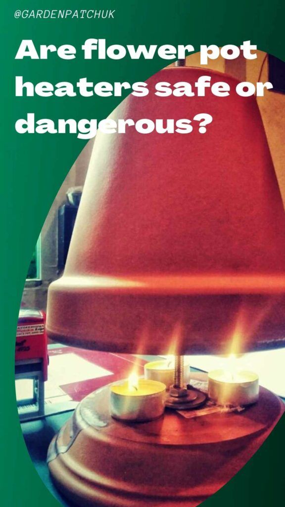 there are two candles on top of a table with the words are flower pot heaters safe or dangerous?