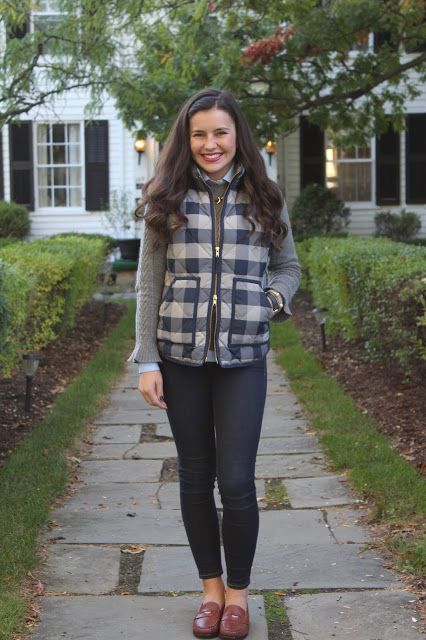 Sweater Weather Gingham Vest, Flannel Sweater, Quilted Vests, Cabled Sweater, Fall Prep, Preppy Handbook, College Outfits Casual, College Outfits Comfy, College Outfits Spring