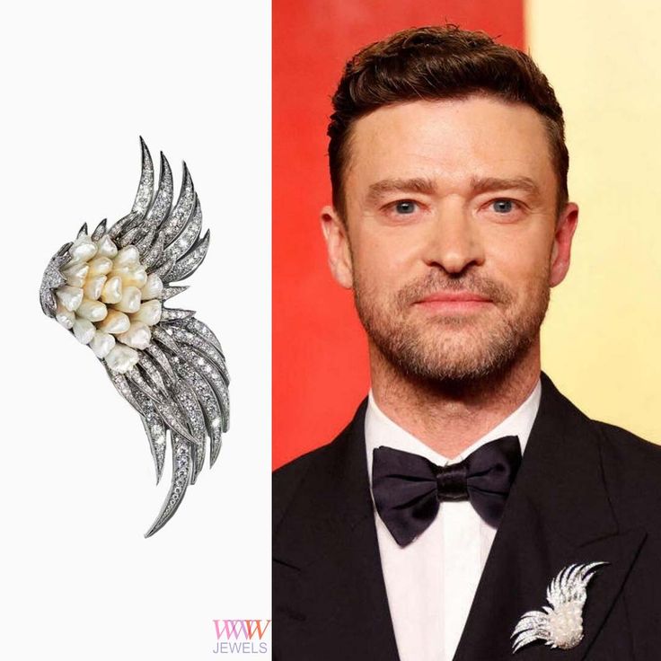 Oscar Jewelry Archives – Who Wore What Jewels Men Brooch Diamond, Art Deco Diamond Brooch, Oscar Jewelry, Vanity Fair Party, Diamond Brooches, Gold Suit, Men's Brooch, Cognac Diamonds, Pink Sparkly