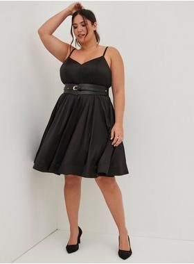 Short Black Bridesmaid Dresses, Satin Skater Dress, Basic Black Dress, Black Skater Dress, Black Bridesmaid Dresses, Plus Size Womens Clothing, Deep Black, Buy Dress, Dressed Down