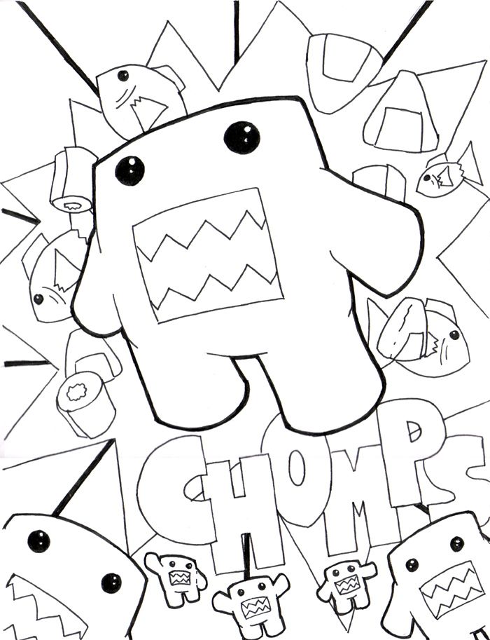 an adult coloring book with monsters and letters