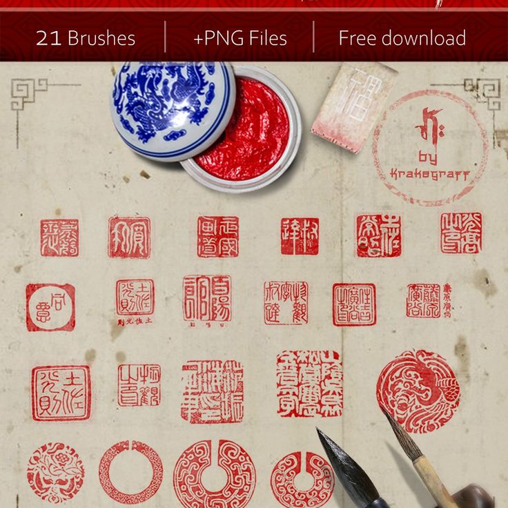 the chinese stamps are being used to make decorative designs