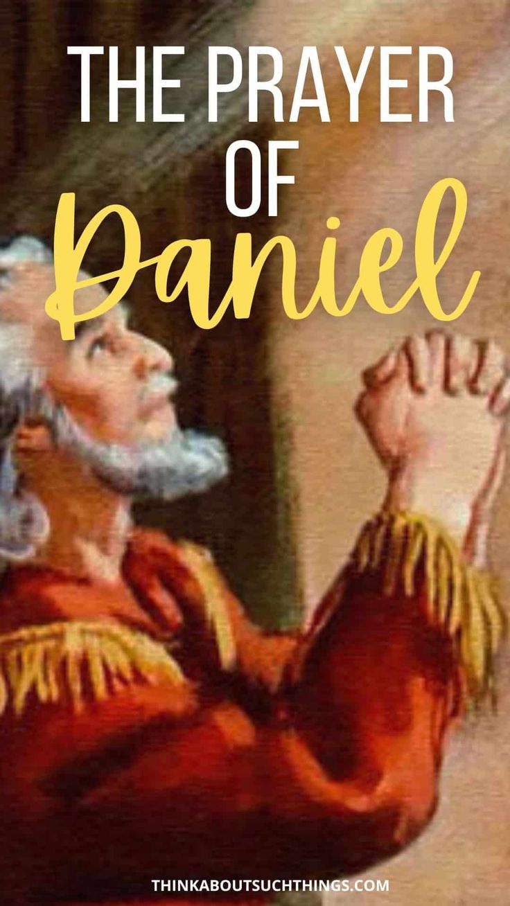 an old man with his hand up and the words, the prayer of paniel